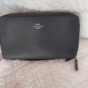 Large black clutch wallet